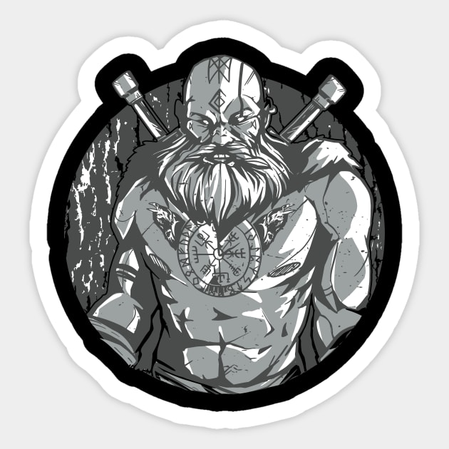 Viking Warrior Sticker by LAPublicTees